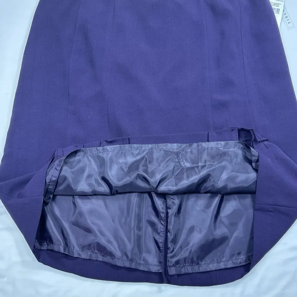 Norton McNaughton Womens 18 Pleated Skirt Deep Plum Career Preppy Academia